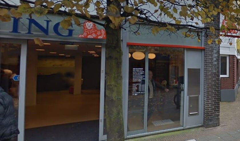 Het ING-kantoor aan de Schoolstraat gaat niet meer open. Foto: PR