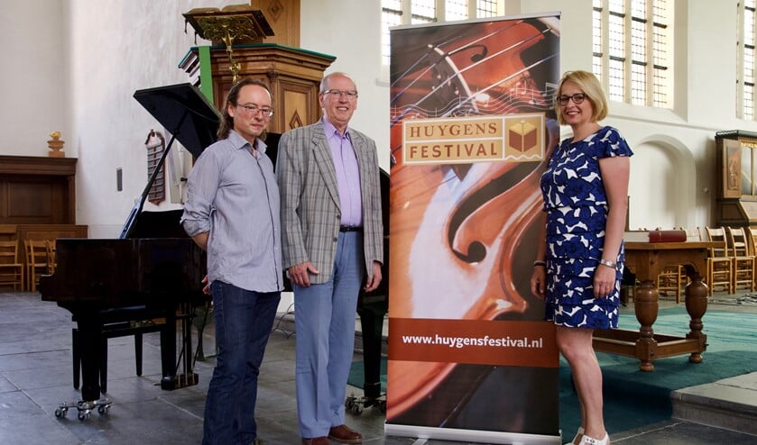 Louis Cosman met Hans de Raad en Annet Weijermars. (Foto: Huygens Festival)