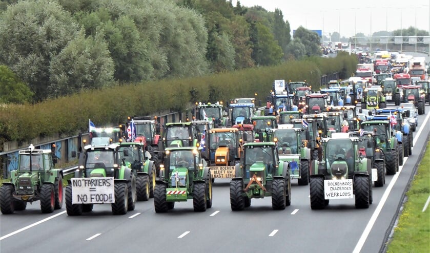 <p>Trekkers via rijksweg A4 op weg naar Den Haag bij een vorige protestactie (archieffoto).</p>