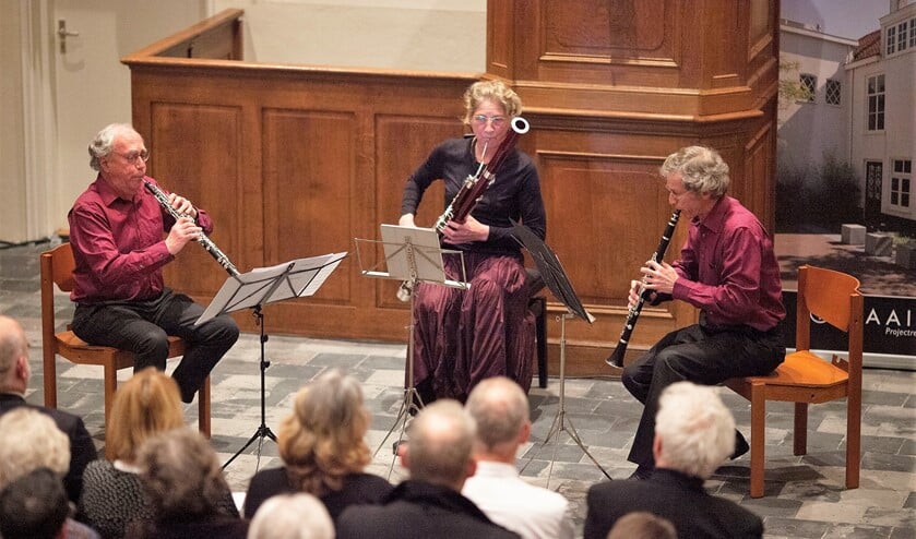 Voorproefje op het festival in 2018 met Trio Tre Canett: Jan Jakob Mooij en Fred Ruoff op hobo en Nicole Freling op fagot (foto: Hilbert Krane).