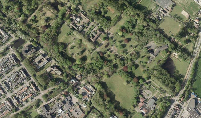 <p>Het Schakenbosch-terrein vanuit de lucht (foto: gemeente LV).</p>