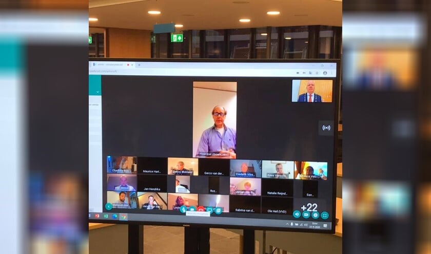 <p>Online raadsvergadering (foto: gemeenteraad LV).</p>