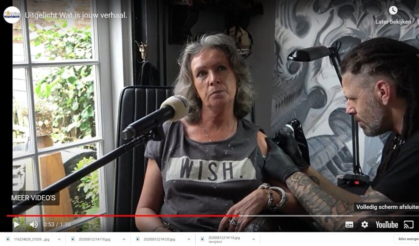 Annemarie vertelt het verhaal dat voor haar de reden was om een tatoeage te laten zetten.