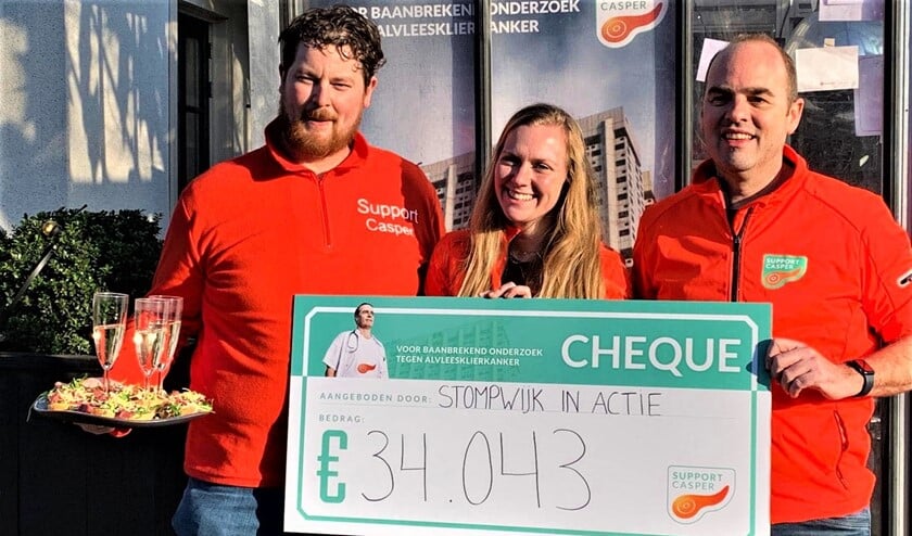 <p>Presentatie van de opbrengst die later nog verder opliep (foto: pr).</p>