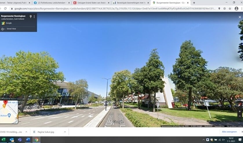 <p>De Burgemeester Banninglaan (foto: Google Streetview).</p>