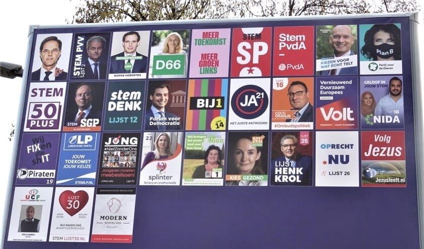 <p>De gemeente heeft wel haar eigen verkiezingsborden geplaatst binnen de gemeente (foto: Ap de Heus).</p>