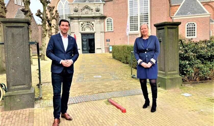 <p>Robert van Asten, wethouder Mobiliteit gemeente Den Haag, en Astrid van Eekelen, wethouder Bereikbaarheid gemeente Leidschendam-Voorburg (foto:pr).</p>