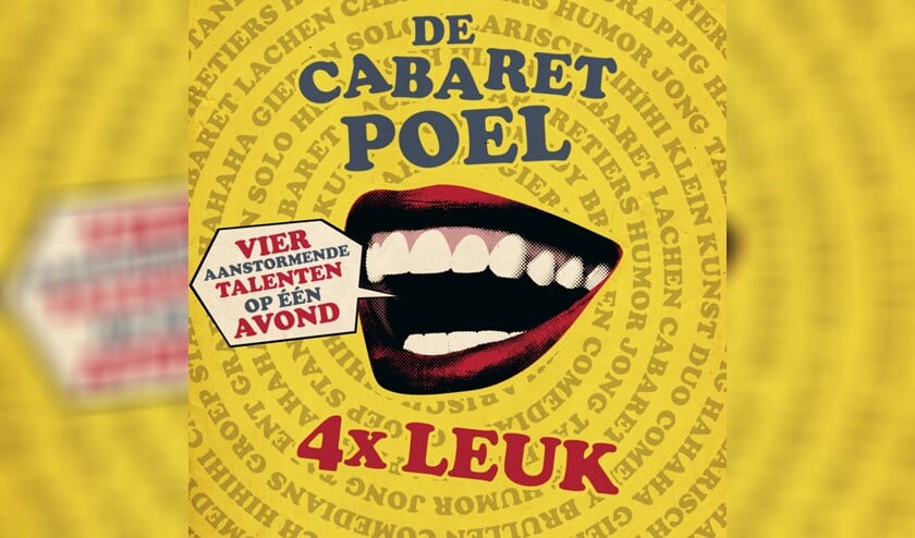 In De Cabaretpoel spelen vier nieuwe aanstormende cabarettalenten elk een voorstelling van ongeveer 25 minuten.