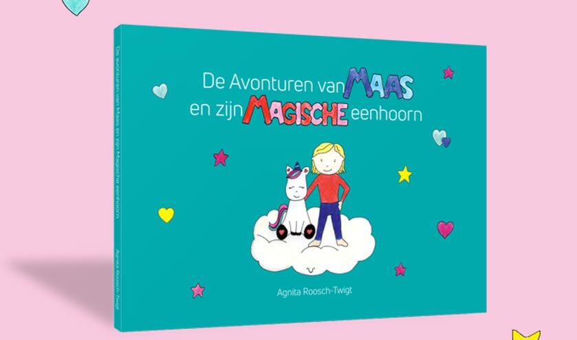 <p>Het prentenboek ‘De avonturen van Maas en zijn magische eenhoorn’ </p>