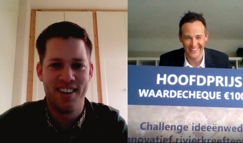 <p>Hoogheemraad Marcel Belt belde de winnaar met het goede nieuws.</p>