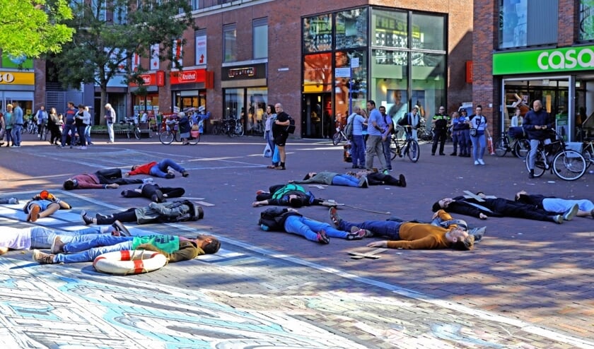 Extinction Rebellion, een wereldwijde beweging voor klimaatrechtvaardigheid. Aandacht te trekken voor de klimaatcrisis.