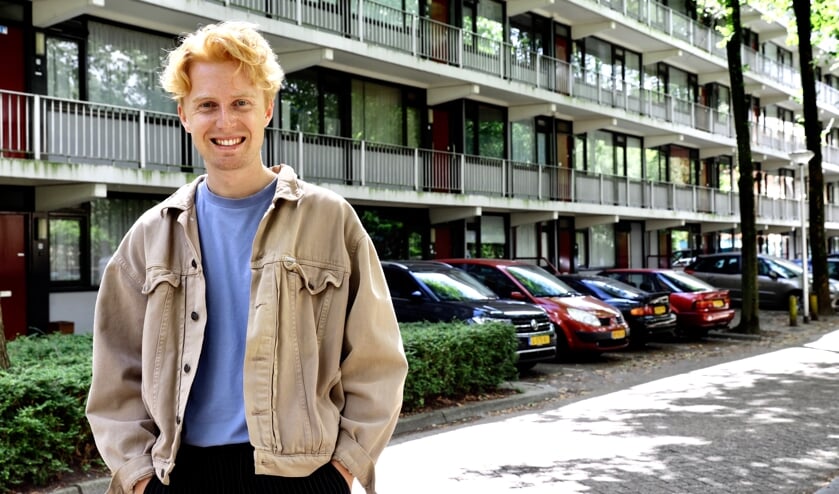Tim in zijn 'mooie rotwijk' (Foto: Koos Bommelé)