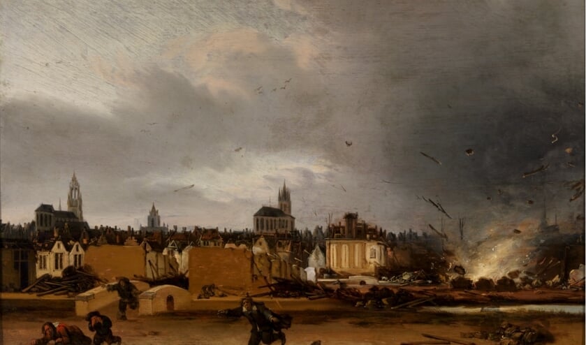 Explosie van het kruithuis te Delft, Egbert Lievensz. van der Poel, (na) 1654
Museum Prinsenhof Delft. Bruikleen Rijksdienst voor het Cultureel Erfgoed (Foto: Tom Haartsen)