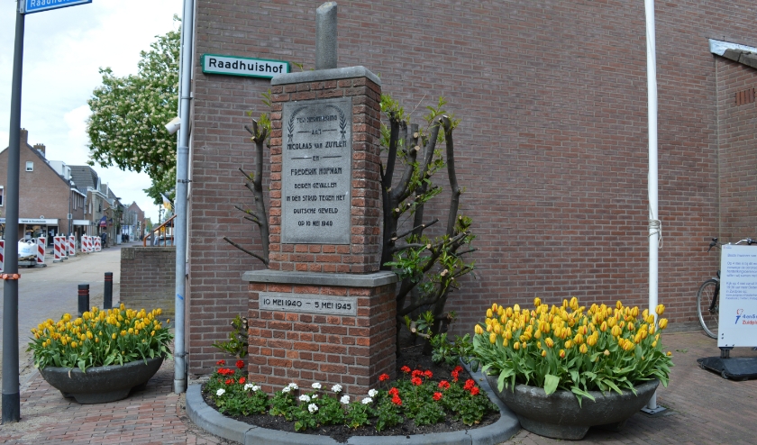 Het herdenkingsmonument in Zevenhuizen.