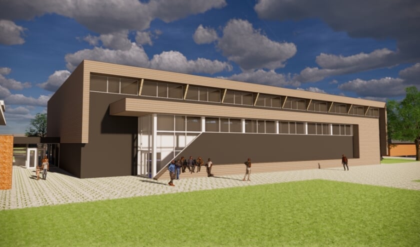 <p>De hybride sporthal die bij sportpark De Sniep moet komen.</p>