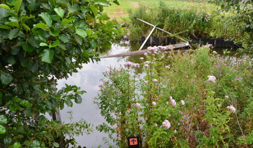 Het bruggetje is niet meer.