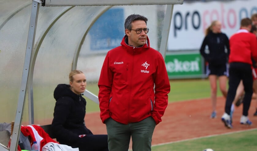 Mark van den Brink bij één van de onderlinge oefenwedstrijden van IJsselvogels.