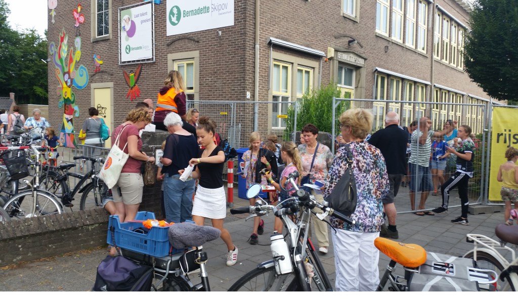 Van Rijsingen Diepvries deelt ijs uit bij Veghel in Hout