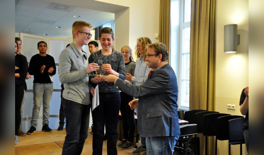 Uitreiking Meierijstad cup door wethouder Menno Roozendaal aan Thomas & Mathijs Lemmens