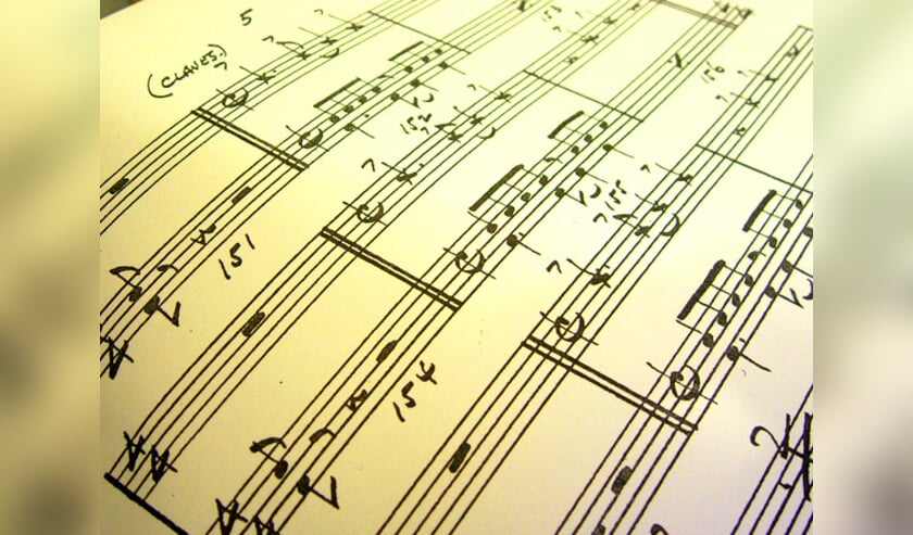 Noten van muziek.