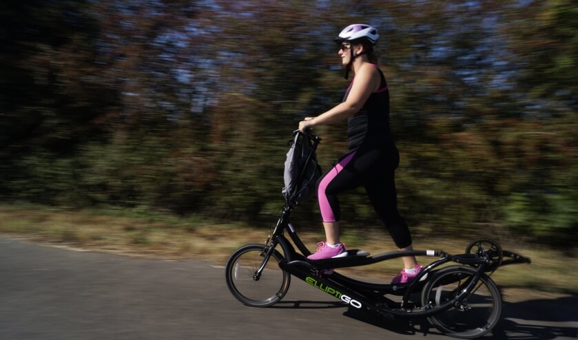Marissa Mommers op de elliptigo.