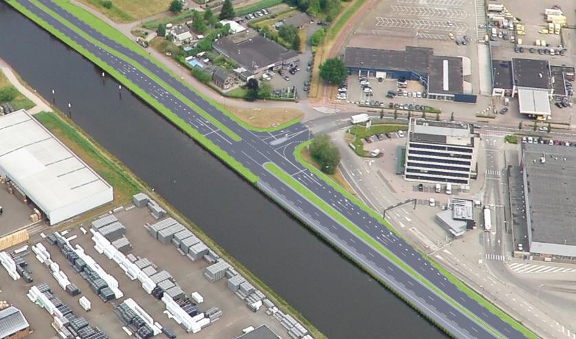 Visual van aansluiting N279 met NCB-laan Veghel.