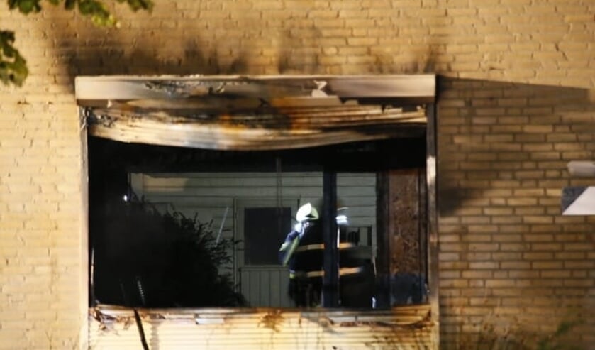 Woningbrand in Berghem. (Foto: Maickel Keijzers / Hendriks Multimedia)