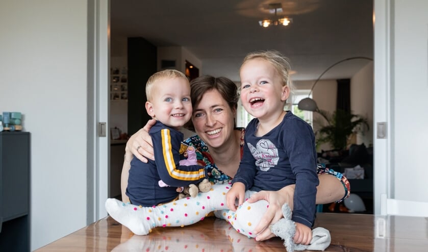 Anke met haar kinderen Robin en Timo.