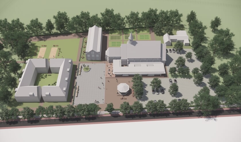 Artist impression of nieuwe dorpshart Langenboom. (foto: Langenboom Verandert)