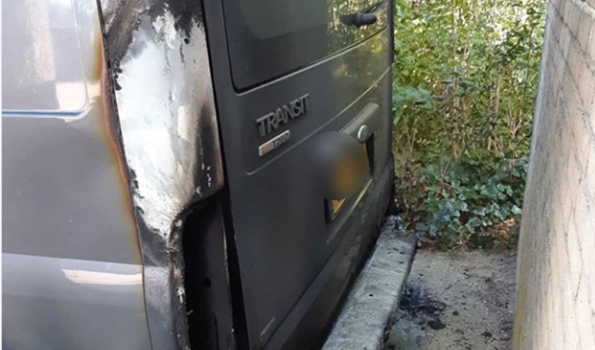 De poging tot brandstichting. (Foto: wijkagenten Ruwaard)