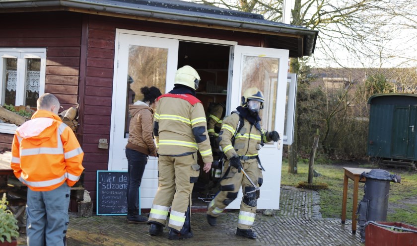 Brandje bij het Theehuisje op Bronlaak in Oploo.