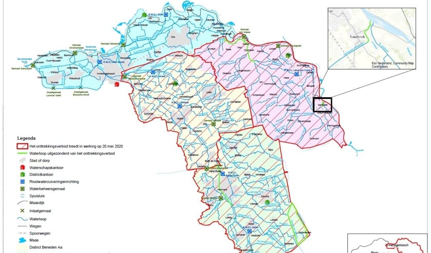 Wel gelden er enkele uitzonderingen op het verbod zoals het benedenstroomse gedeelte van de Sambeekse uitwatering.