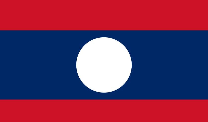 De vlag van Laos