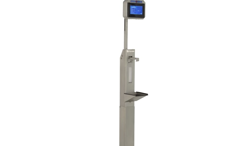 De SCANmi. Een contactloze tempratuurmeter mét desinfectiestation.