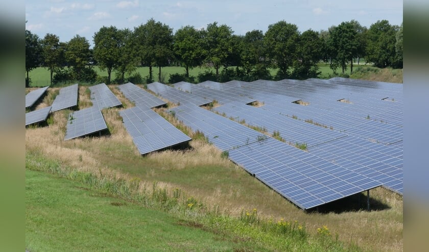 <p>Zonnepanelen in Veghel langs de A50.</p>
