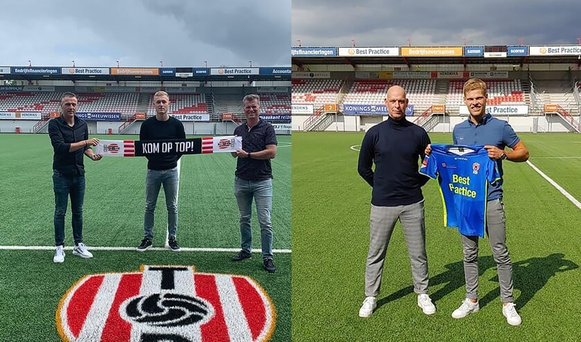 Matthijs van Nispen en Jordy Rondeel bij hun presentatie.