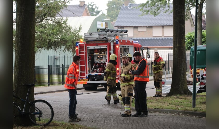Gaslek bij werkzaamheden in Berghem. (Foto: Charles Mallo, Foto Mallo)