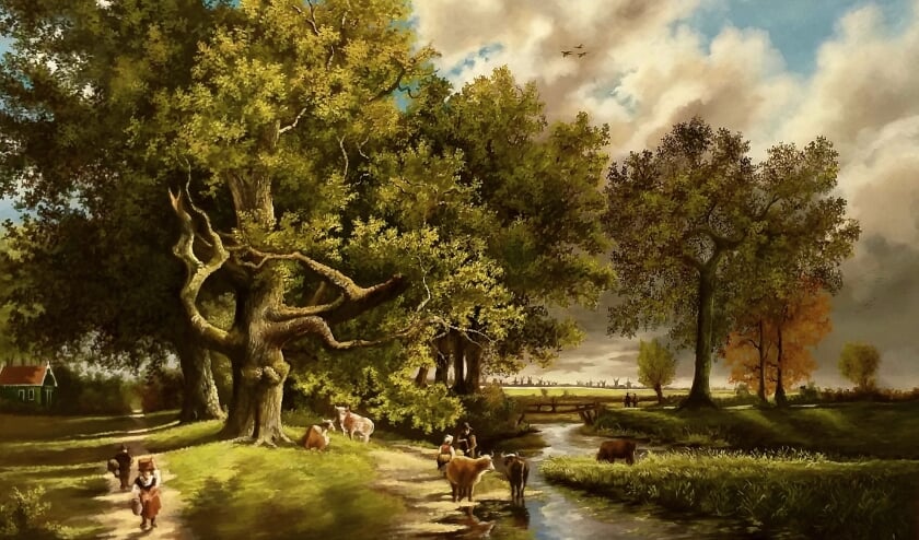 Het werk van Daniël Haans toont romantische taferelen en scènes die uit het leven zijn gegrepen.