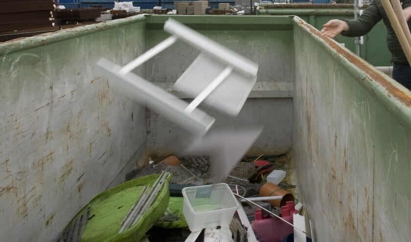 Een container op de milieustraat in Oss.