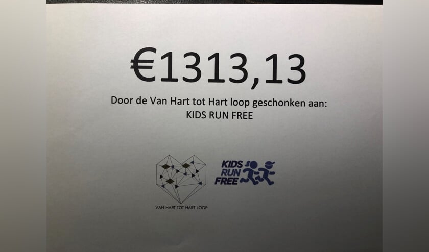 <p>Een mooi bedrag voor Kids run Free. </p>