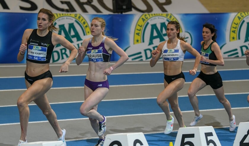 Anne Knijnenburg hier in derde positie. (Foto: Atletiekunie)