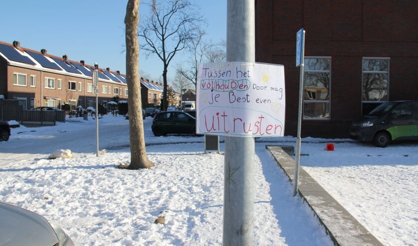 <p>'Tussen het volhouden door mag je best even uitrusten', luidt één van de teksten.</p>