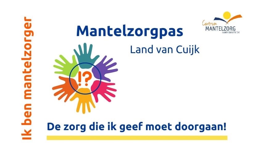 <p>De voorkant van de mantelzorgpas.</p>