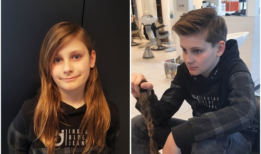 <p>Tom voor en na zijn bezoek aan de kapper.</p>