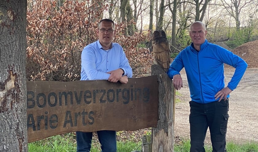 Jeroen van der Ven (links) en Arie Arts staan garant voor de beste kwaliteit in boomverzorging.