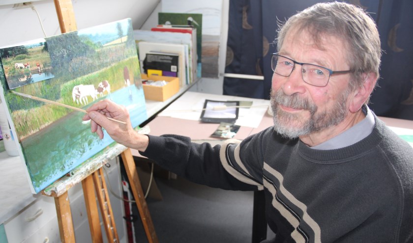 "Het is mooi dat ik een atelier op zolder heb en dus niets hoef op te ruimen."(Foto: SO)