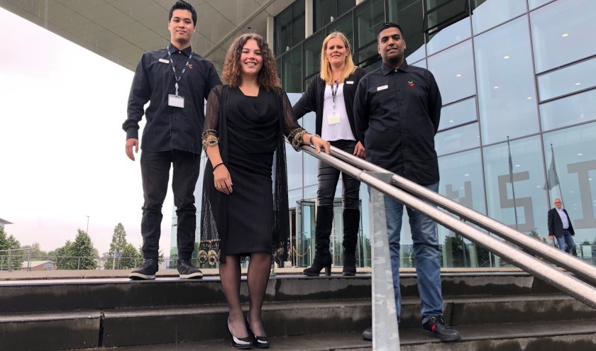Danny Phan, Gabrielle van der Burg, Nicole Smit en Sahier Bhageloe zijn helemaal op hun plek bij de gemeente Lansingerland. (Foto: Denise Quik)