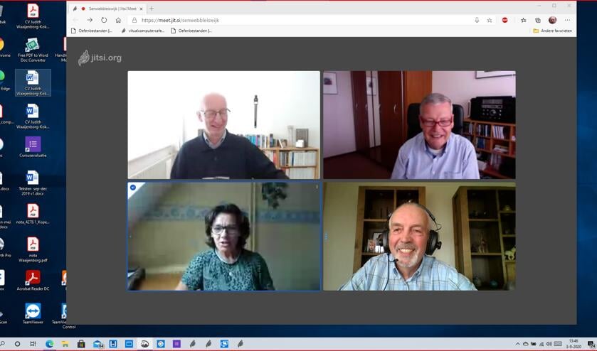 Onze verslaggever Andrea virtueel in gesprek met Martien, Dennis en Jos.
