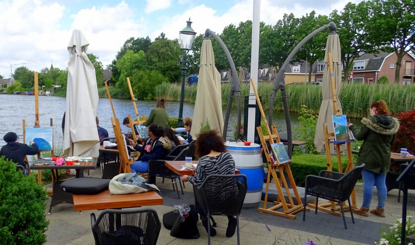 Schilderen zoals vroeger aan de Waal