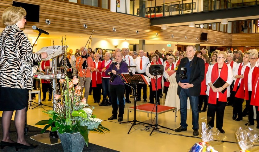 Burgemeester Laila Driessen tijdens haar nieuwjaarsspeech. | Foto: Johan Kranenburg